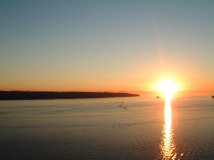 イングリッシュベイの夕日