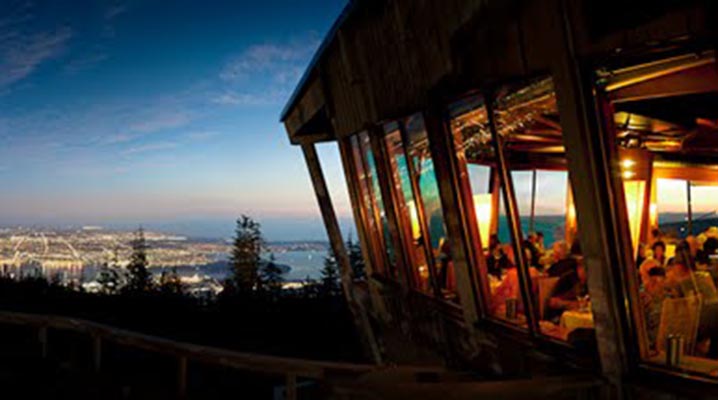 The restaurant on the top of grouse mountain