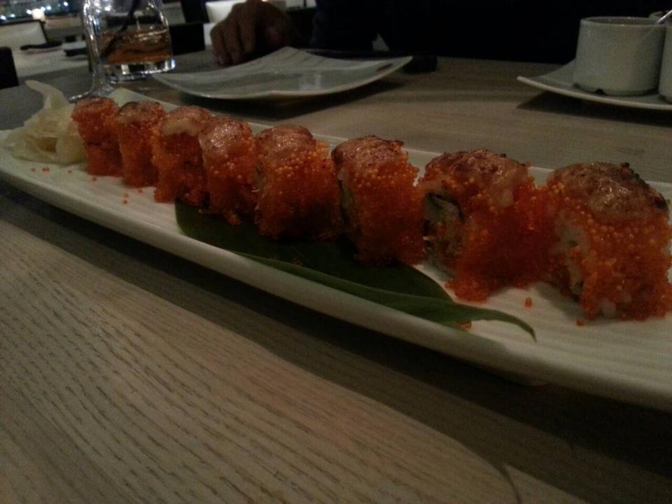 Aburi salmon Oshi Sushi